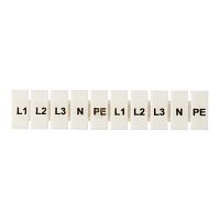 Маркеры для JXB-ST 2,5 с символами "L1, L2, L3, N, PE" (100 шт,) PROxima | код  zb-st-2.5-L-1-3 | EKF